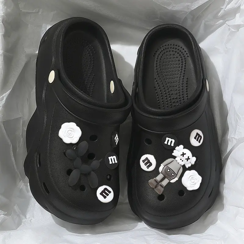Thick-Soled Croc Shoes Women's Summer Outerwear 2025 New Anti-Slip Non-Stinky Feet Feeling Baotou Sandals Wholesale - Image 9