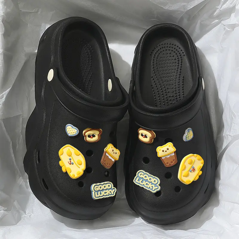 Thick-Soled Croc Shoes Women's Summer Outerwear 2025 New Anti-Slip Non-Stinky Feet Feeling Baotou Sandals Wholesale - Image 27