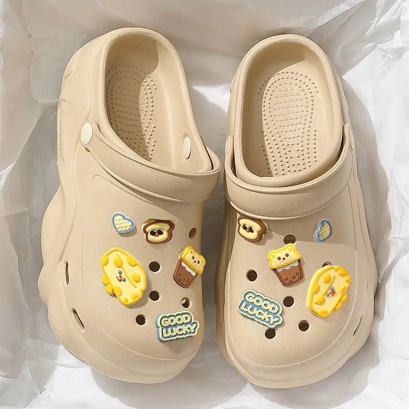 Thick-Soled Croc Shoes Women's Summer Outerwear 2025 New Anti-Slip Non-Stinky Feet Feeling Baotou Sandals Wholesale - Image 28