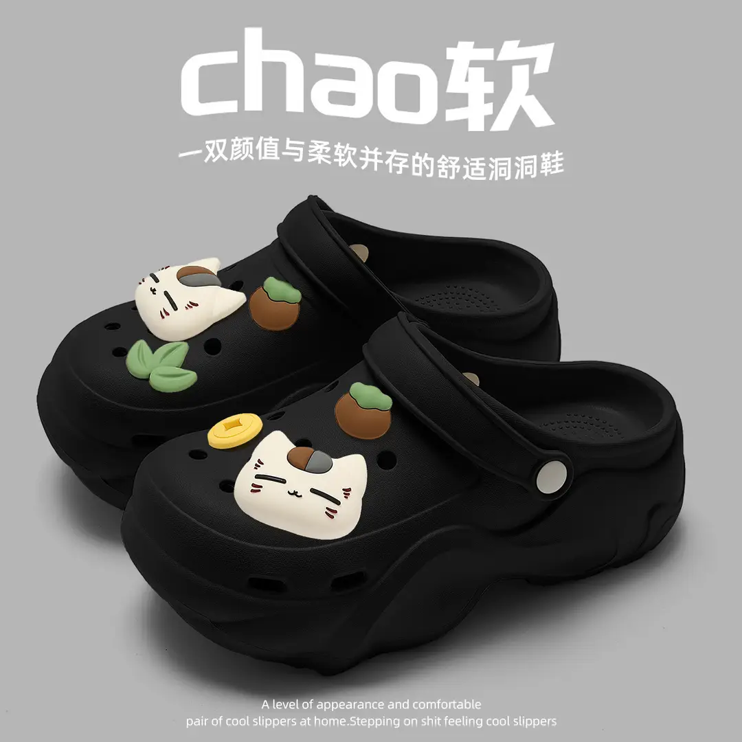 Thick-Soled Croc Shoes Women's Summer Outerwear 2025 New Anti-Slip Non-Stinky Feet Feeling Baotou Sandals Wholesale - Image 38