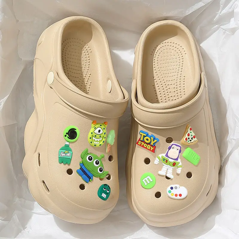 Thick-Soled Croc Shoes Women's Summer Outerwear 2025 New Anti-Slip Non-Stinky Feet Feeling Baotou Sandals Wholesale - Image 7