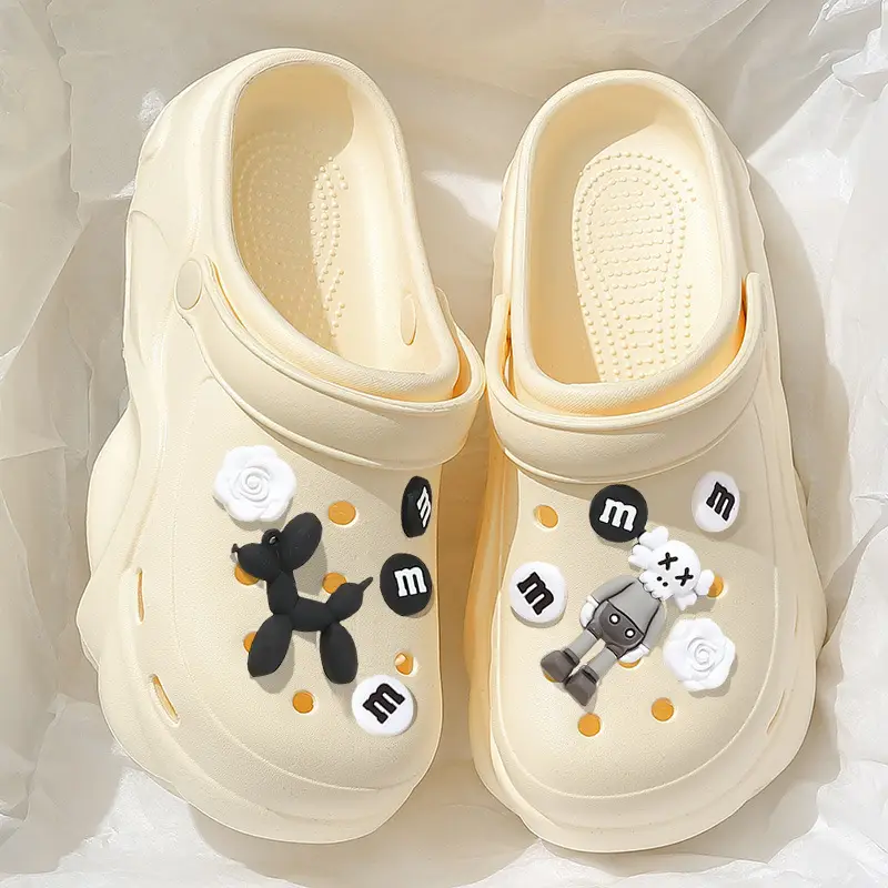 Thick-Soled Croc Shoes Women's Summer Outerwear 2025 New Anti-Slip Non-Stinky Feet Feeling Baotou Sandals Wholesale - Image 8