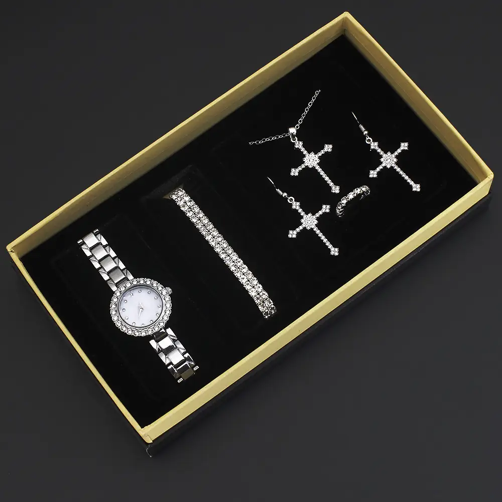 Diamond Cross Jewelry Set for Women - Image 2