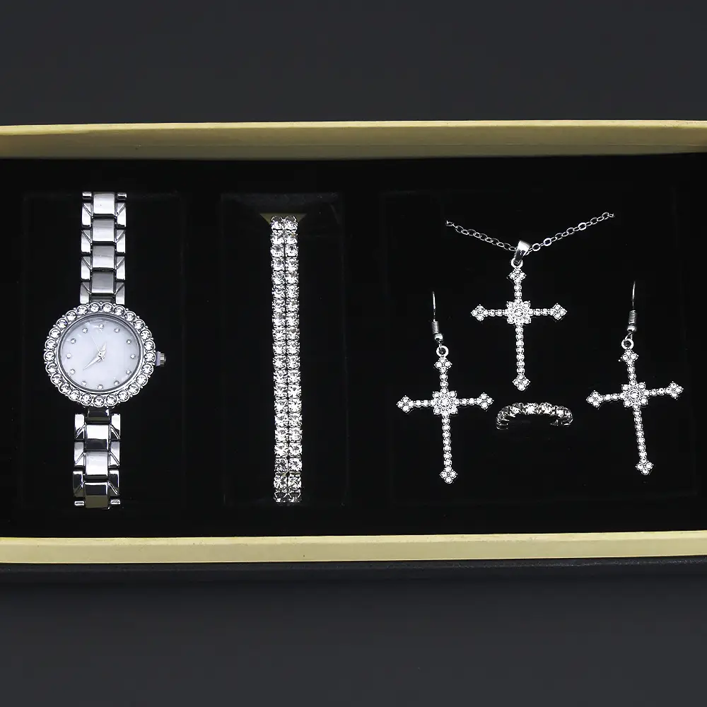 Diamond Cross Jewelry Set for Women - Image 3