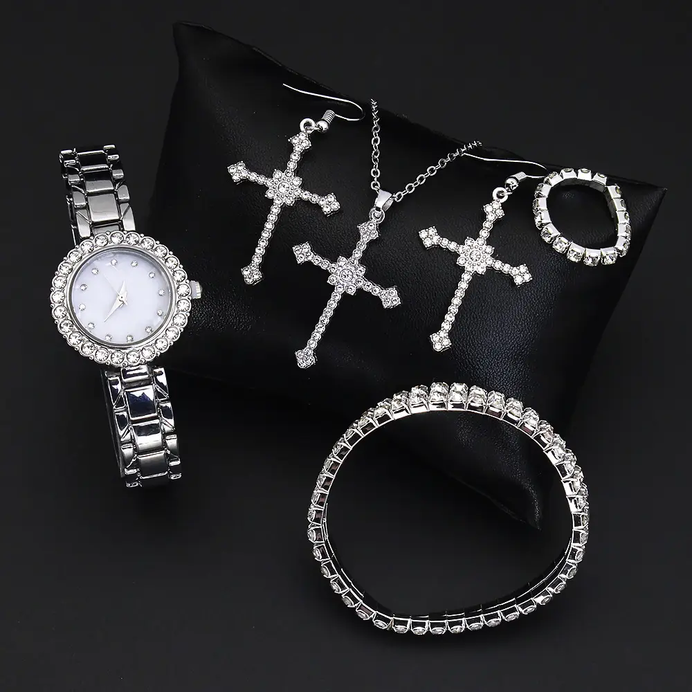Diamond Cross Jewelry Set for Women - Image 4