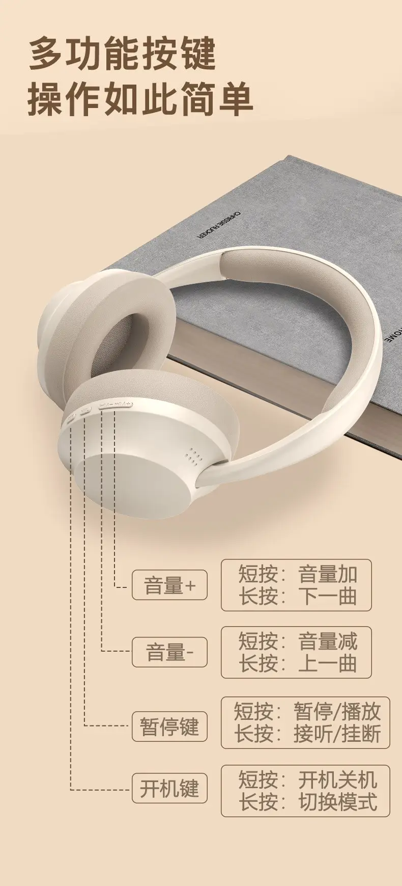 Pink Bluetooth Headset with Earmuffs & Card Insertion — feature 13