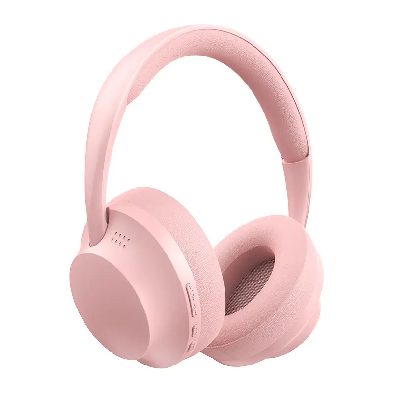 Pink Bluetooth Headset with Earmuffs & Card Insertion