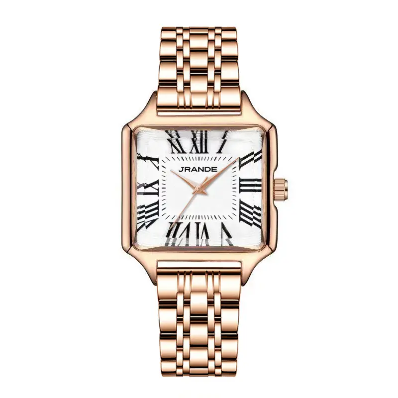 Women's Green Square Watch with Gold Band - Image 7