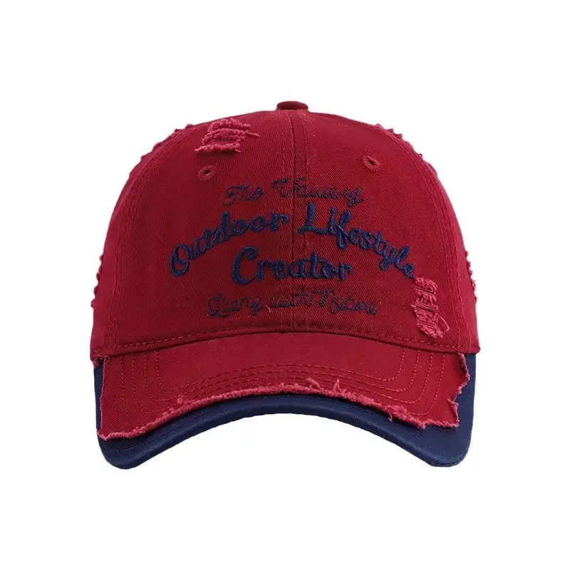 New Style Ripped Baseball Cap for Women Students Spring Summer Sunshade