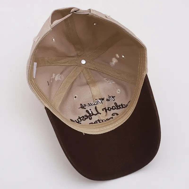 New Style Ripped Baseball Cap for Women Students Spring Summer Sunshade — feature 3