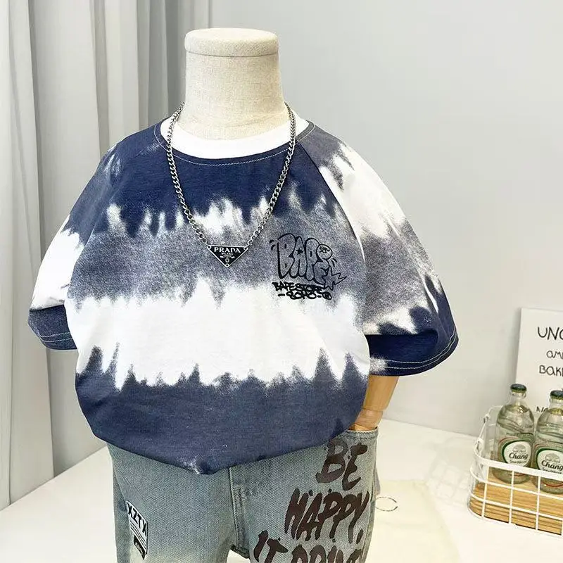 Boys Tie-Dye T-Shirt Blue White 2025 — feature 5