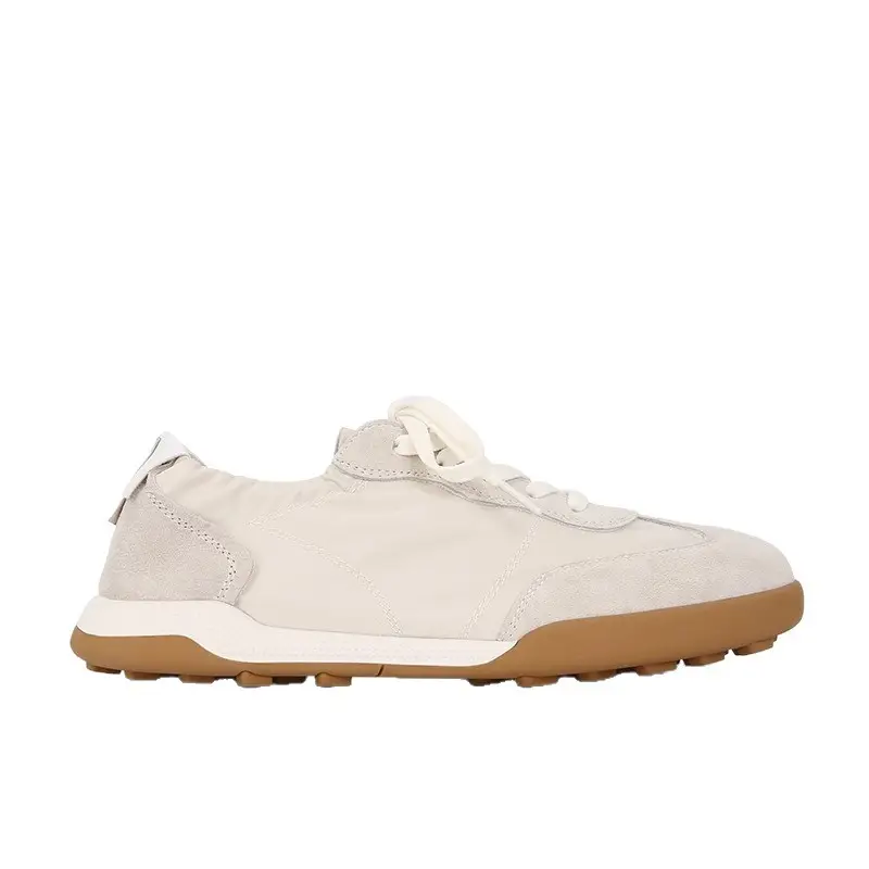 Genuine Leather Inner Heightening Ballet Training Shoes for Women 2025 Spring and Summer White Shoes Thick-Soled Forrest Gump Shoes Lightweight Breathable Sports Shoes