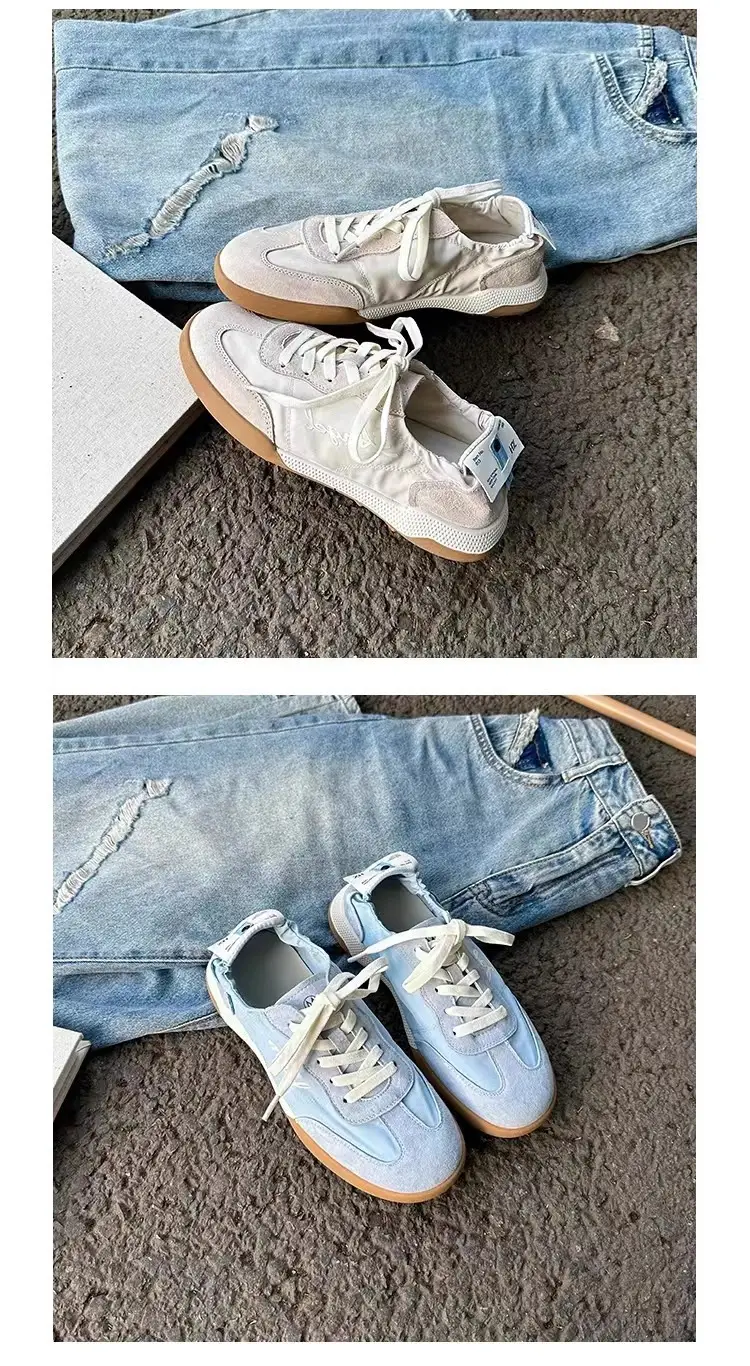 Genuine Leather Inner Heightening Ballet Training Shoes for Women 2025 Spring and Summer White Shoes Thick-Soled Forrest Gump Shoes Lightweight Breathable Sports Shoes — feature 2