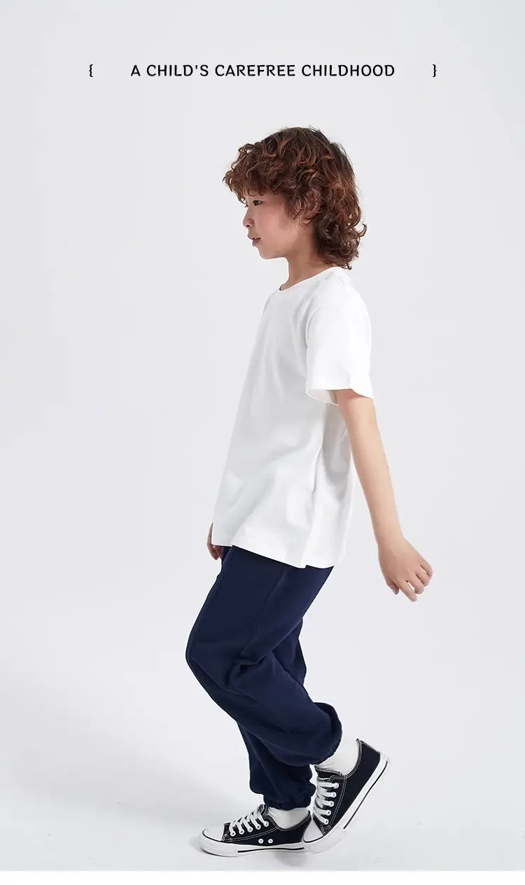 Boys Pure Cotton White T-Shirt Short Sleeve Round Neck — feature 7