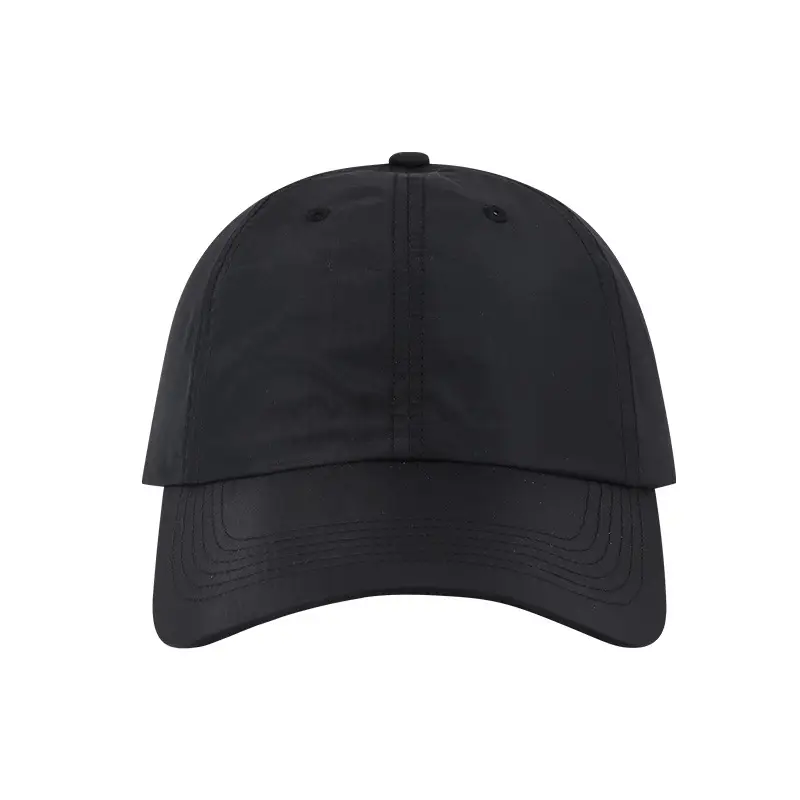 Black Large Head Circumference Baseball Cap with Wide Brim - Image 12