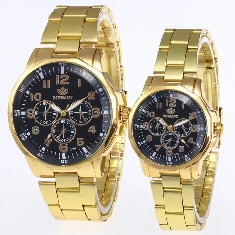 Couple Gold Watch Set Digital Display Korean Design - Image 18