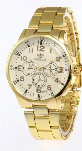 Couple Gold Watch Set Digital Display Korean Design - Image 5
