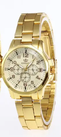 Couple Gold Watch Set Digital Display Korean Design - Image 6