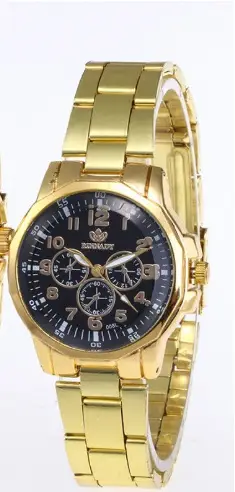 Couple Gold Watch Set Digital Display Korean Design - Image 8