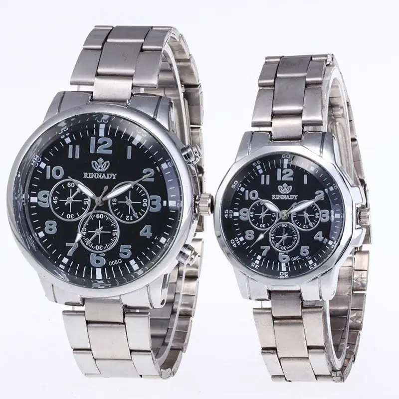 Couple Gold Watch Set Digital Display Korean Design - Image 9