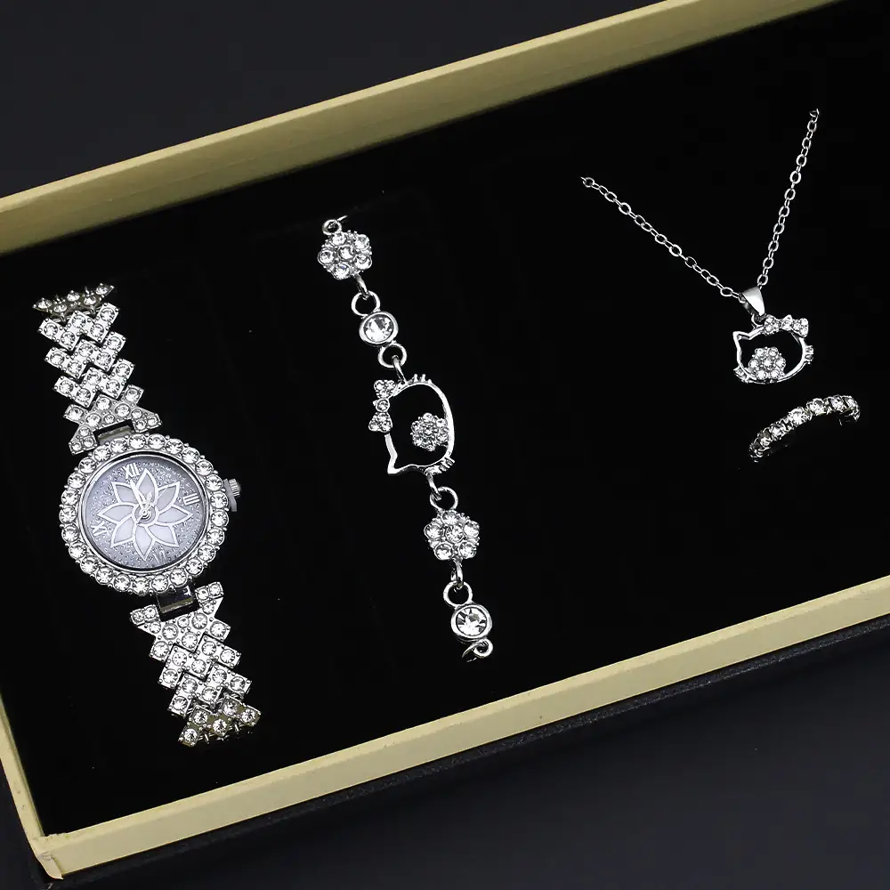 Diamond Quartz Women's Jewelry Set Watch Set - Image 2