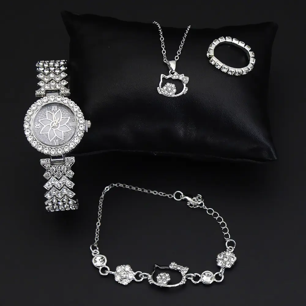 Diamond Quartz Women's Jewelry Set Watch Set - Image 3