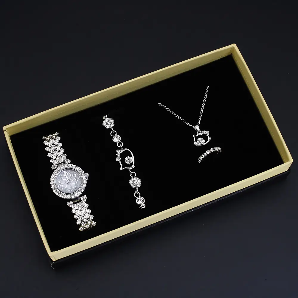Diamond Quartz Women's Jewelry Set Watch Set - Image 4