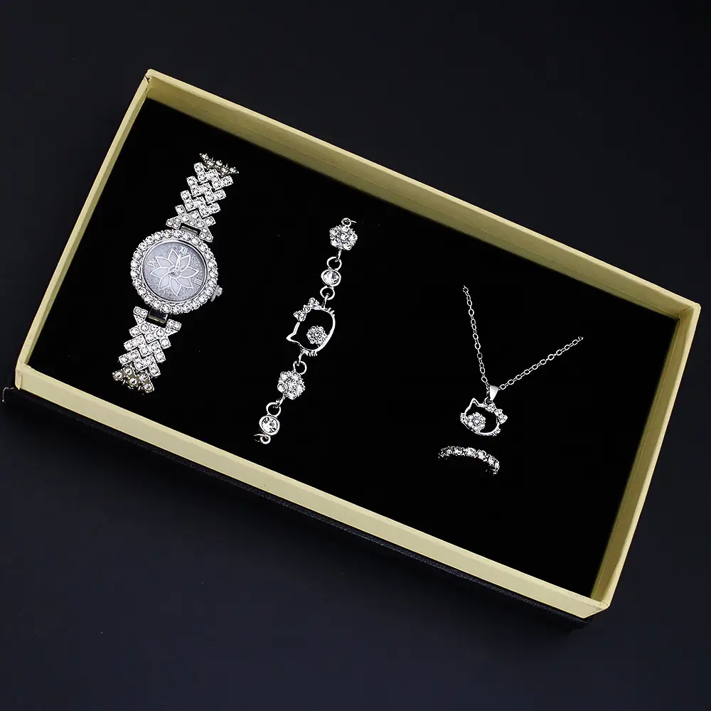 Diamond Quartz Women's Jewelry Set Watch Set - Image 5