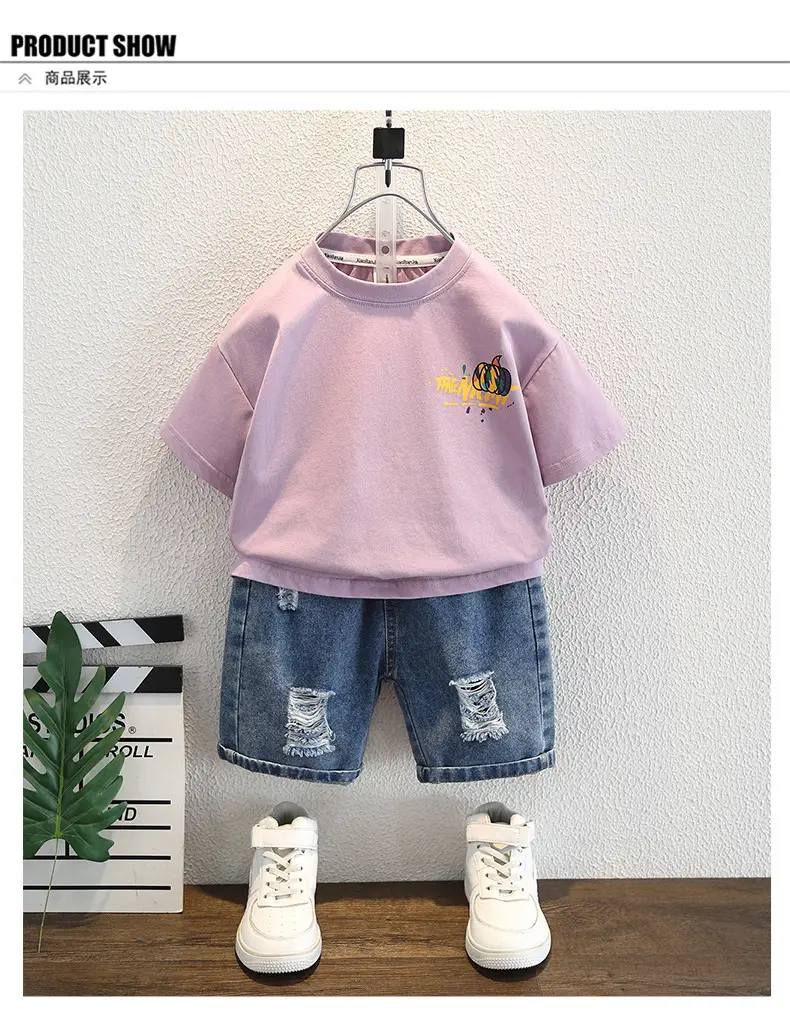 Boys Purple T-Shirt Summer 2025 with Bee Print — feature 4