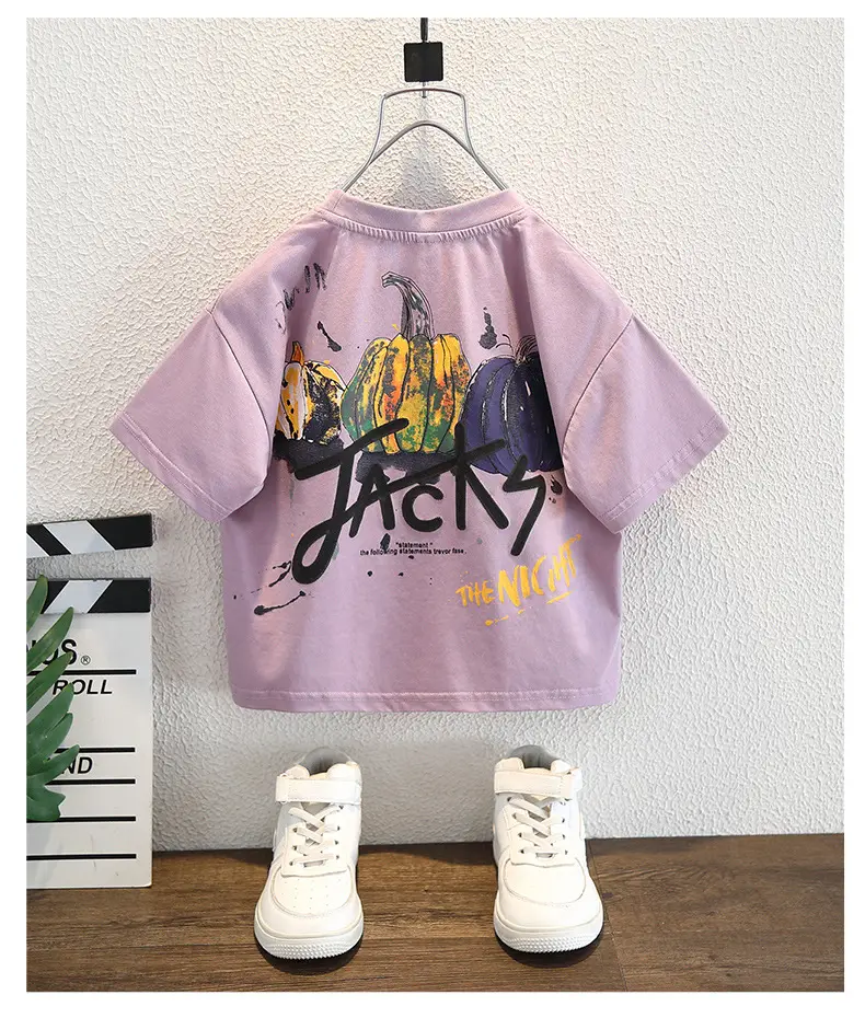 Boys Purple T-Shirt Summer 2025 with Bee Print — feature 8