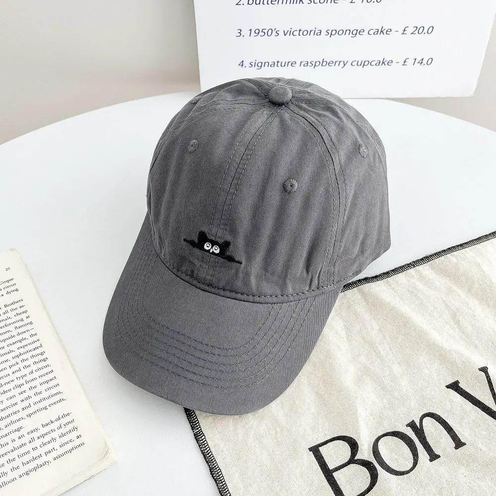 Korean Style Cat Embroidery Cap for Women & Men — feature 2