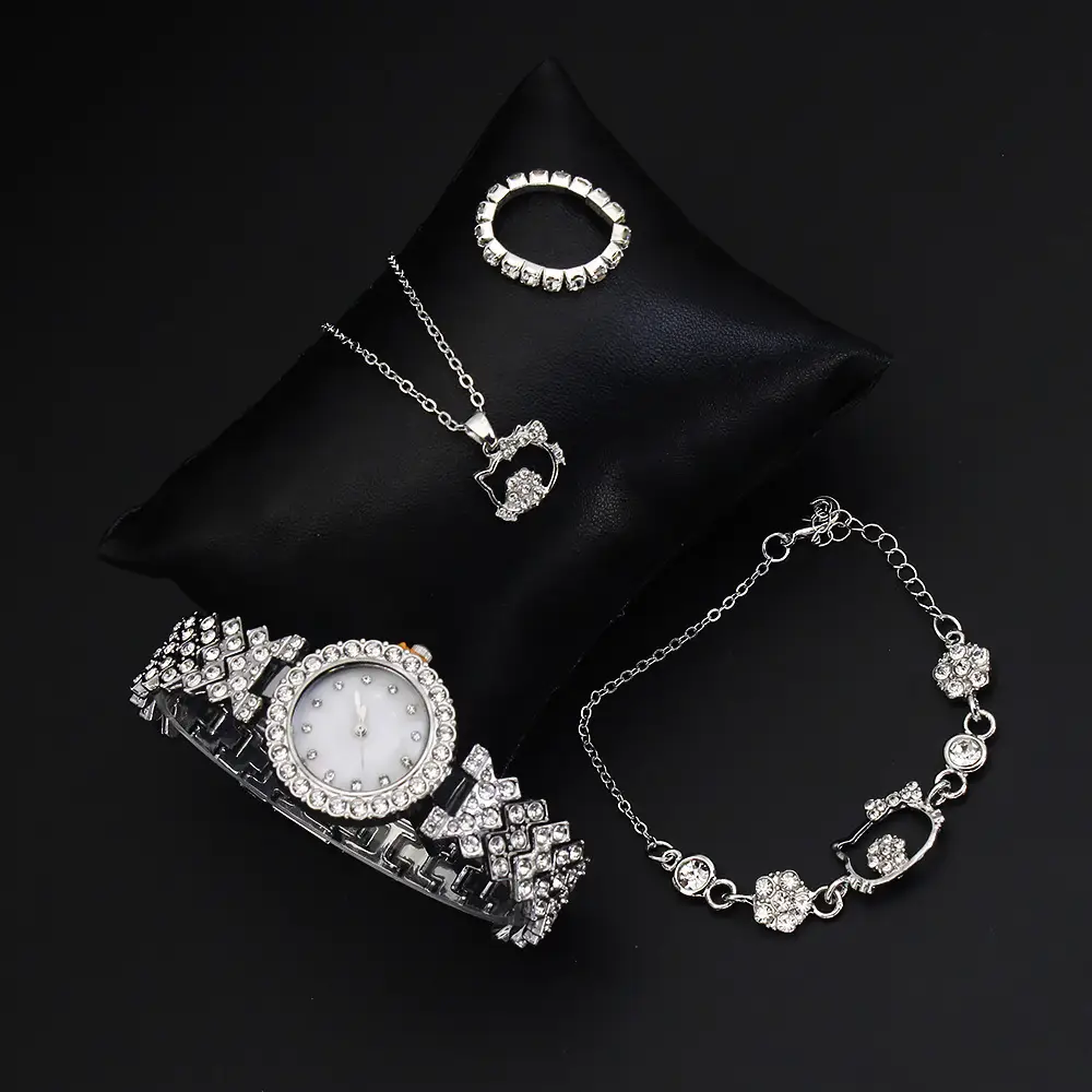High-Looking Diamond Quartz Watch Set for Women - Image 5