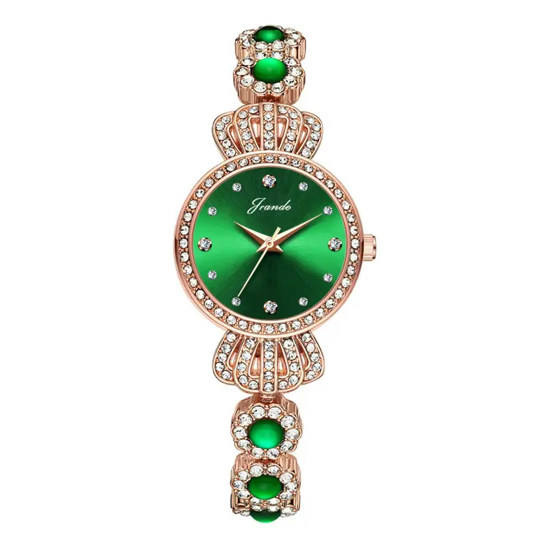 Luxury Green Crown Quartz Watch for Women - Image 7