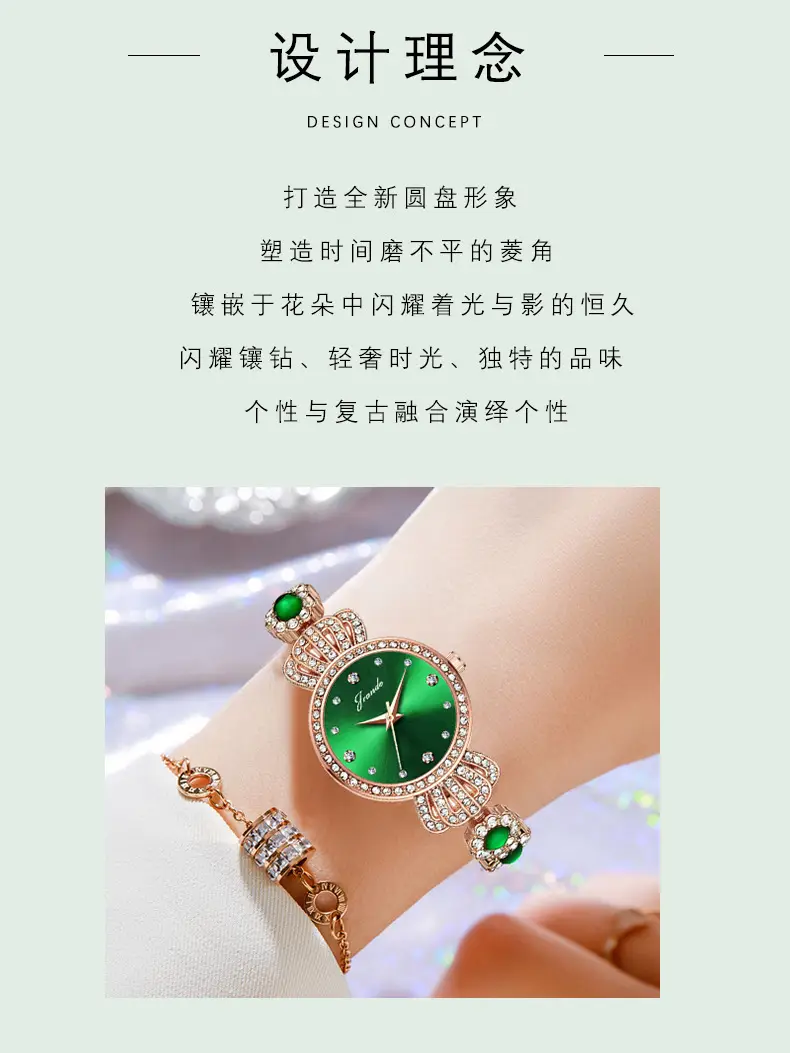 Luxury Green Crown Quartz Watch for Women — feature 6