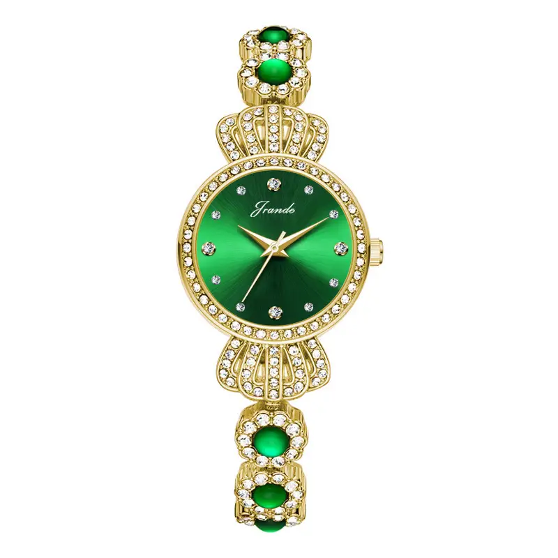 Luxury Green Crown Quartz Watch for Women - Image 2