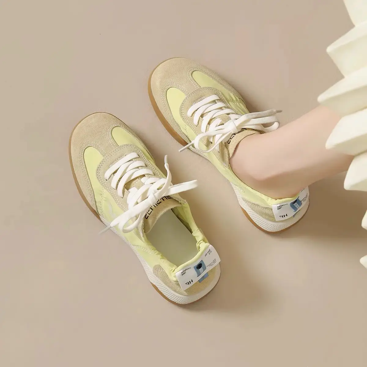 Women's Thick Sole Training Shoes White Spring Summer - Image 6
