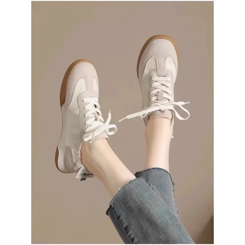 Women's Thick Sole Training Shoes White Spring Summer - Image 7