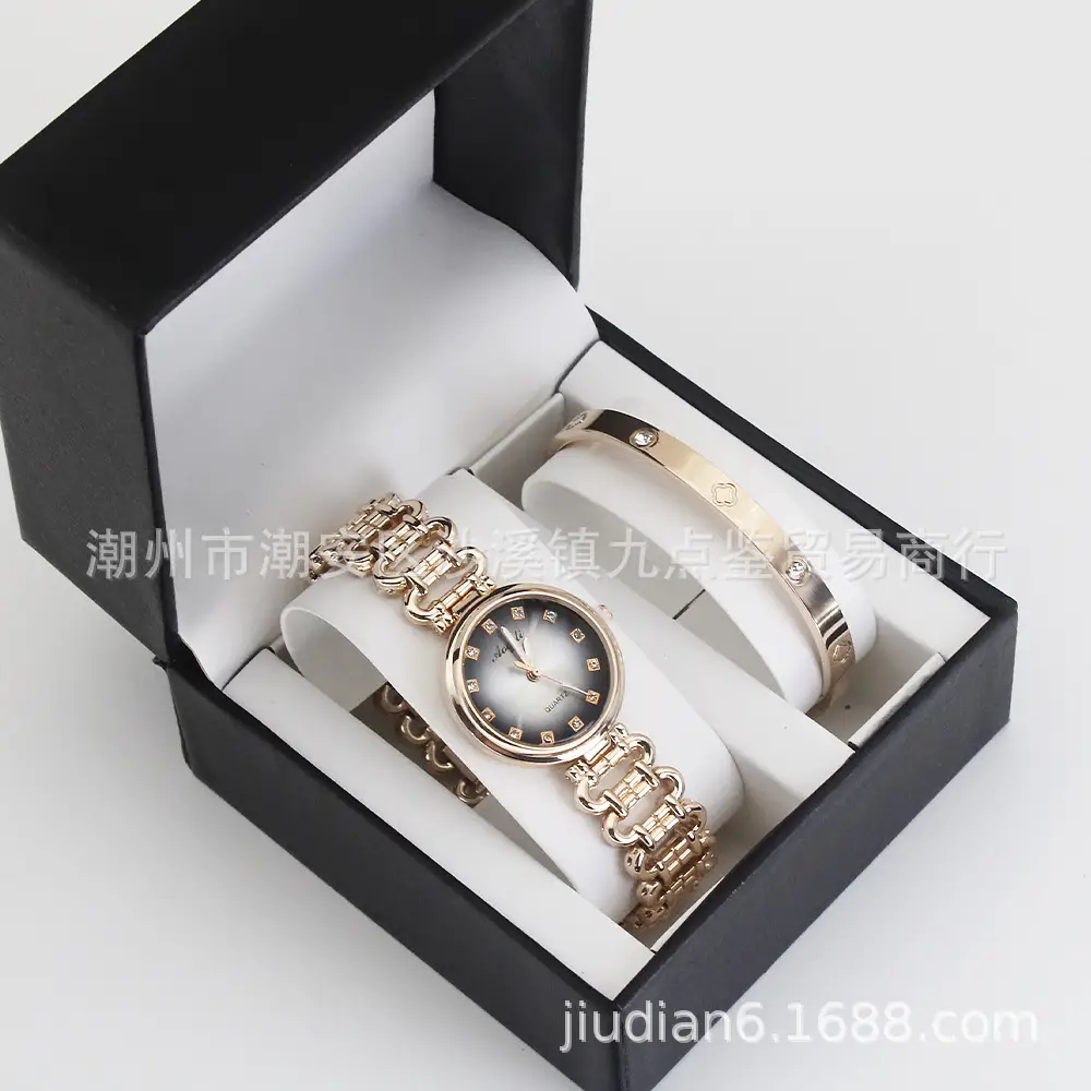 Women's Silver Quartz Bracelet Watch Set - Image 17