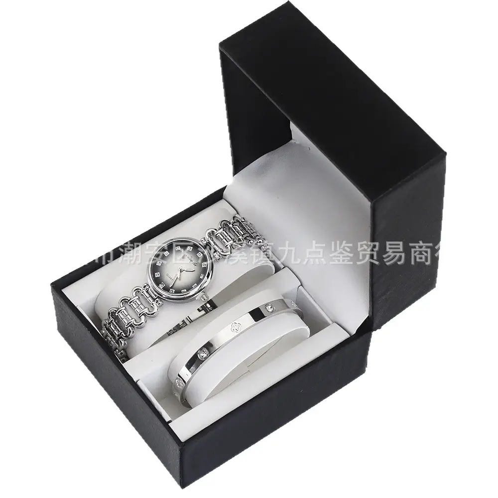 Women's Silver Quartz Bracelet Watch Set - Image 20