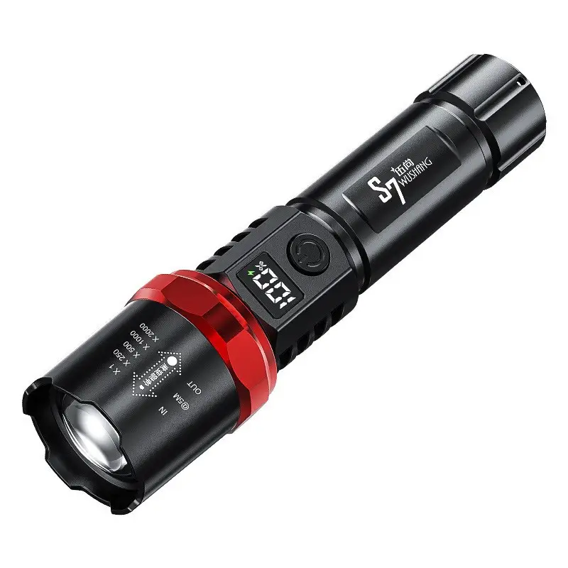 Wushang Rechargeable Flashlight Ultra Bright Zoom White Laser - Image 5