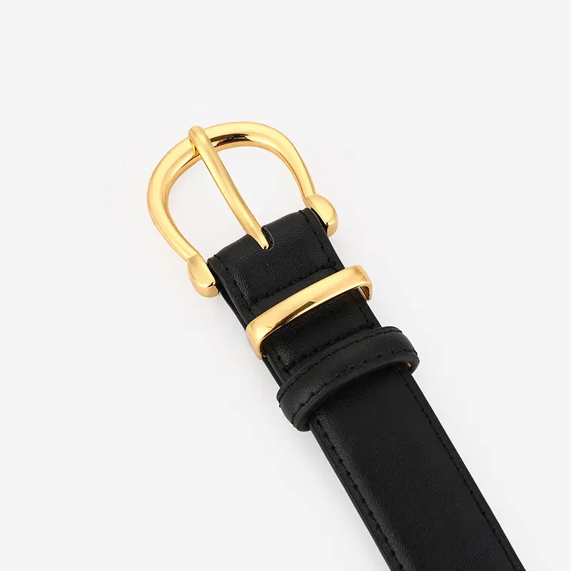 Bronze Pin Buckle Women's Belt Double Sided Cowhide - Image 9