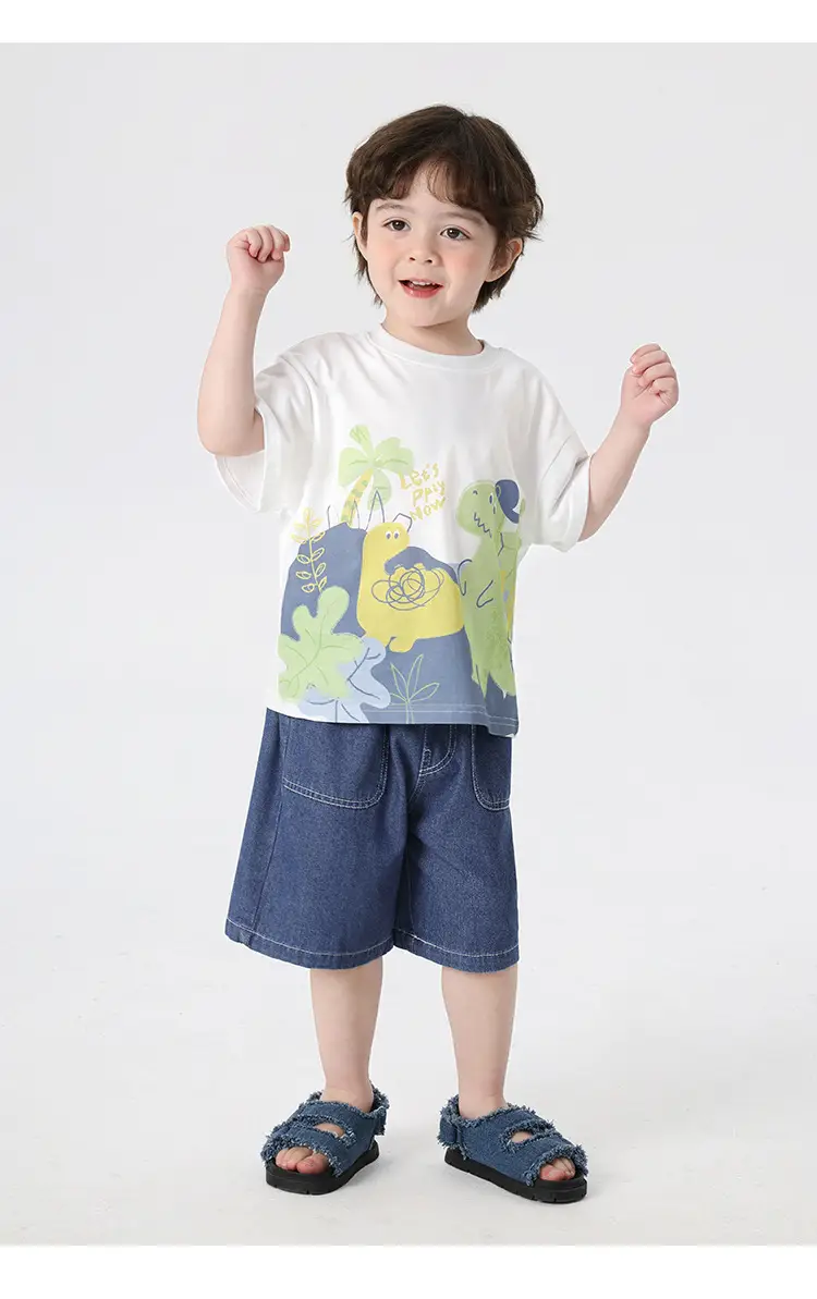 Right European Boys T-Shirt with Dinosaur Print — feature 26