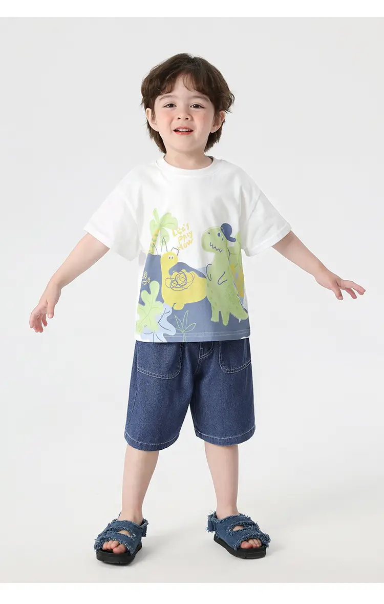 Right European Boys T-Shirt with Dinosaur Print — feature 27