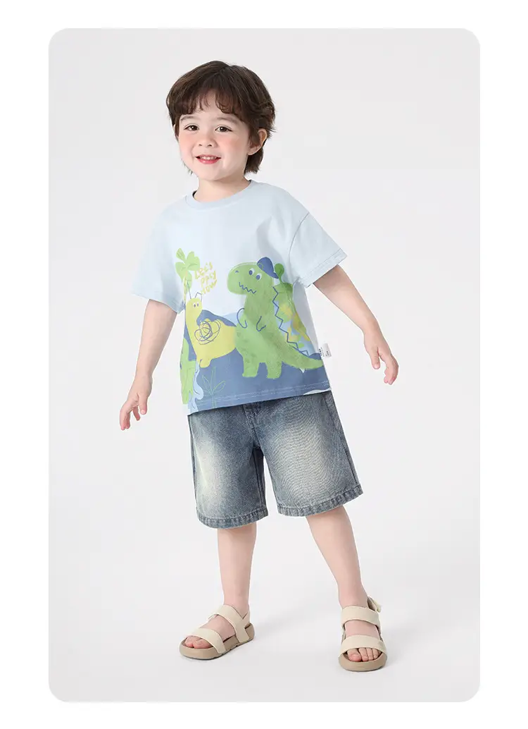 Right European Boys T-Shirt with Dinosaur Print — feature 31