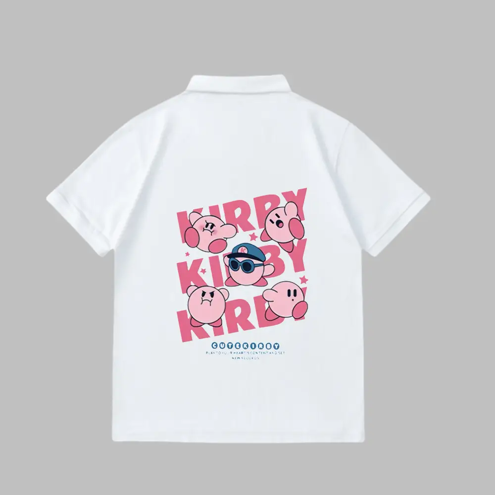 Japanese Style Kirby Boys T-Shirt Black 1600cm — feature 1