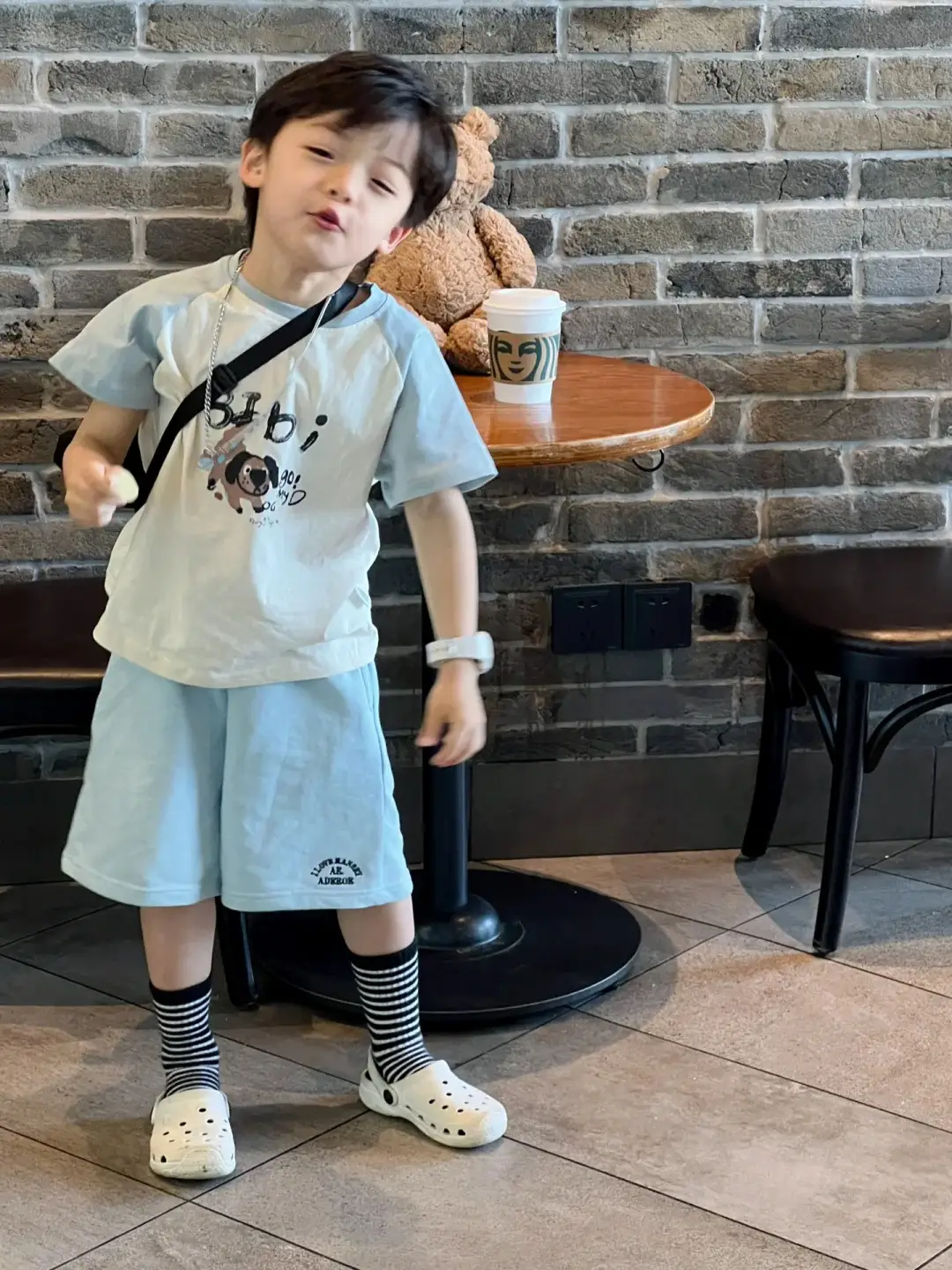 Cartoon Boys Cotton Casual Shorts Set Small Medium — feature 3