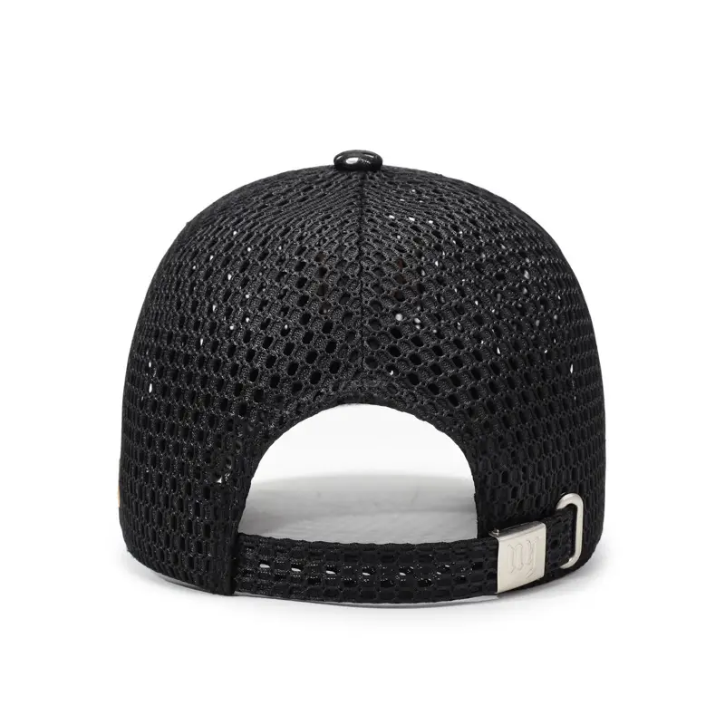 Large Mesh Baseball Cap with Embroidered Letter