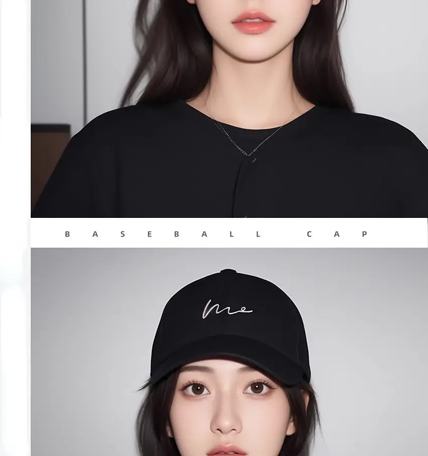 White Embroidered Baseball Cap for Women Men — feature 2