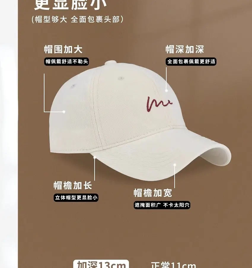 White Embroidered Baseball Cap for Women Men — feature 6