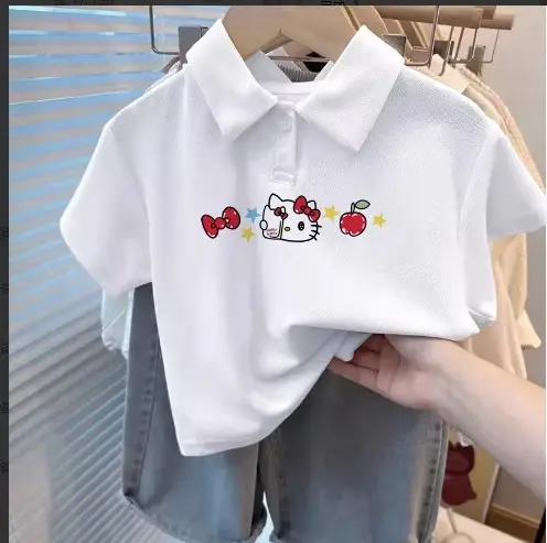 Children's White SpongeBob Polo Shirt Medium to XL — feature 7